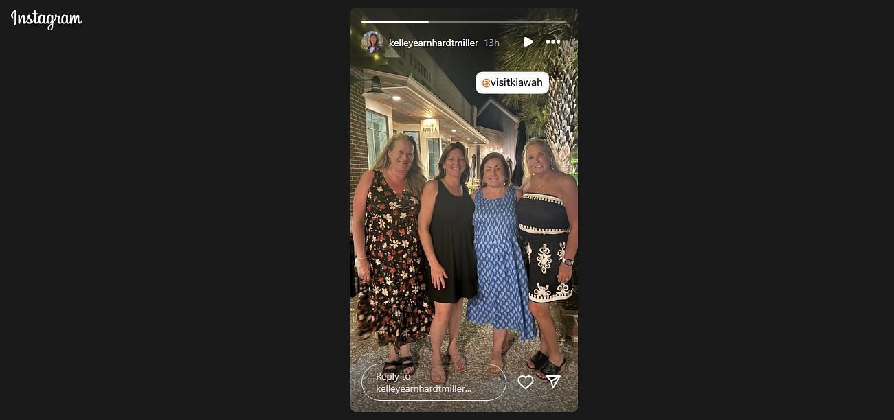 Kelley Earnhardt Miller's story on June 29. Image: Screenshot via @kelleyearnhardtmiller on Instagram